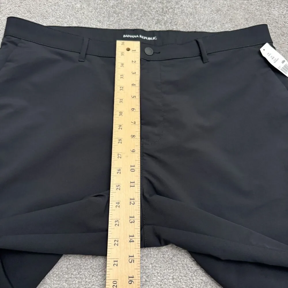 Banana Republic Stella Trouser Pants Mens 40x30 True Black Tech Travel Commuter